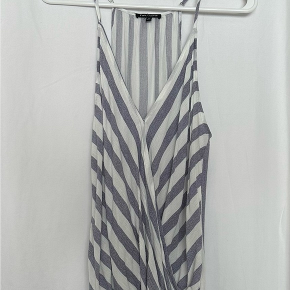 White and blue crossover summer top - Picture 2 of 4